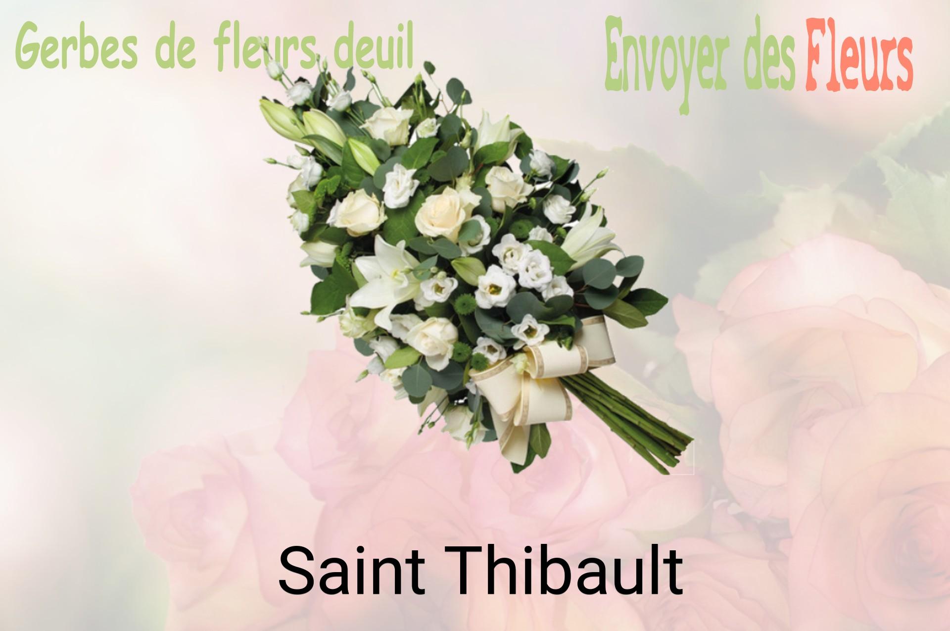 Gerbe de fleurs de deuil livrée à Saint-Thibault